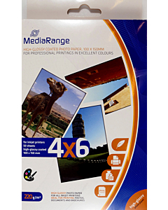 MediaRange photo papier high glossy 10x15, 220 gr/m2, 50 vel